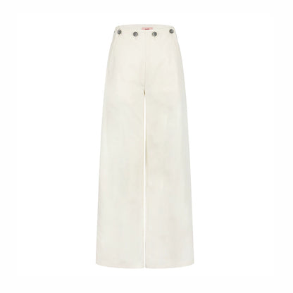 Vintage Draped Wide-Leg Pants