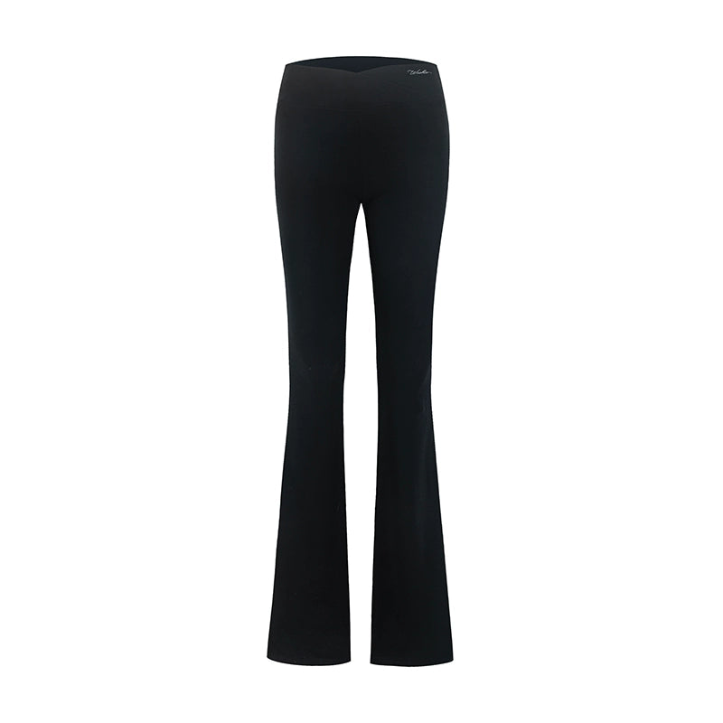 Folded Waist Slim Yoga Slacks