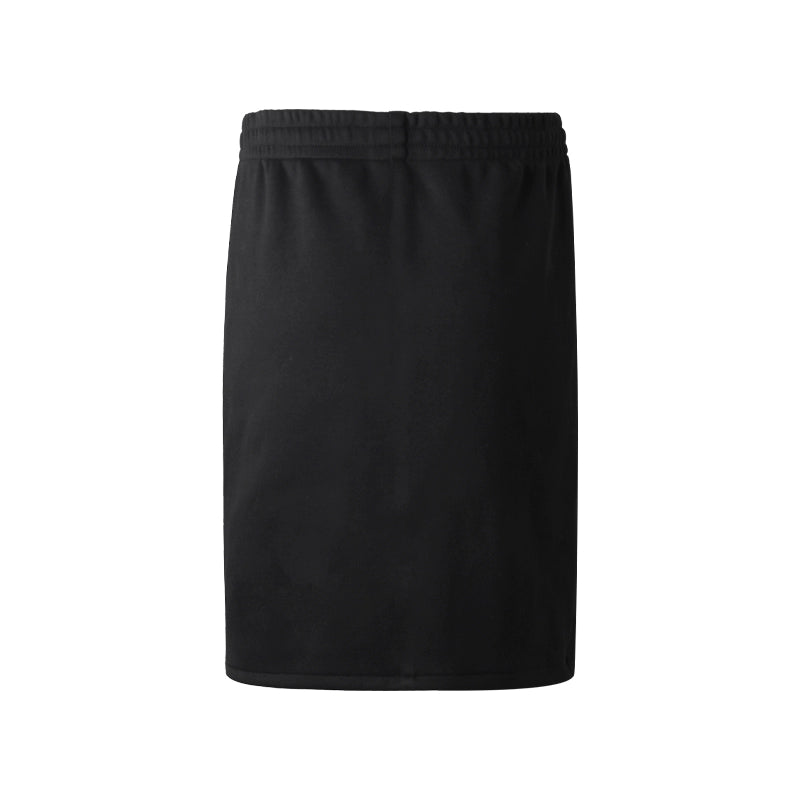 Black Elastic Waist Winter Skirt
