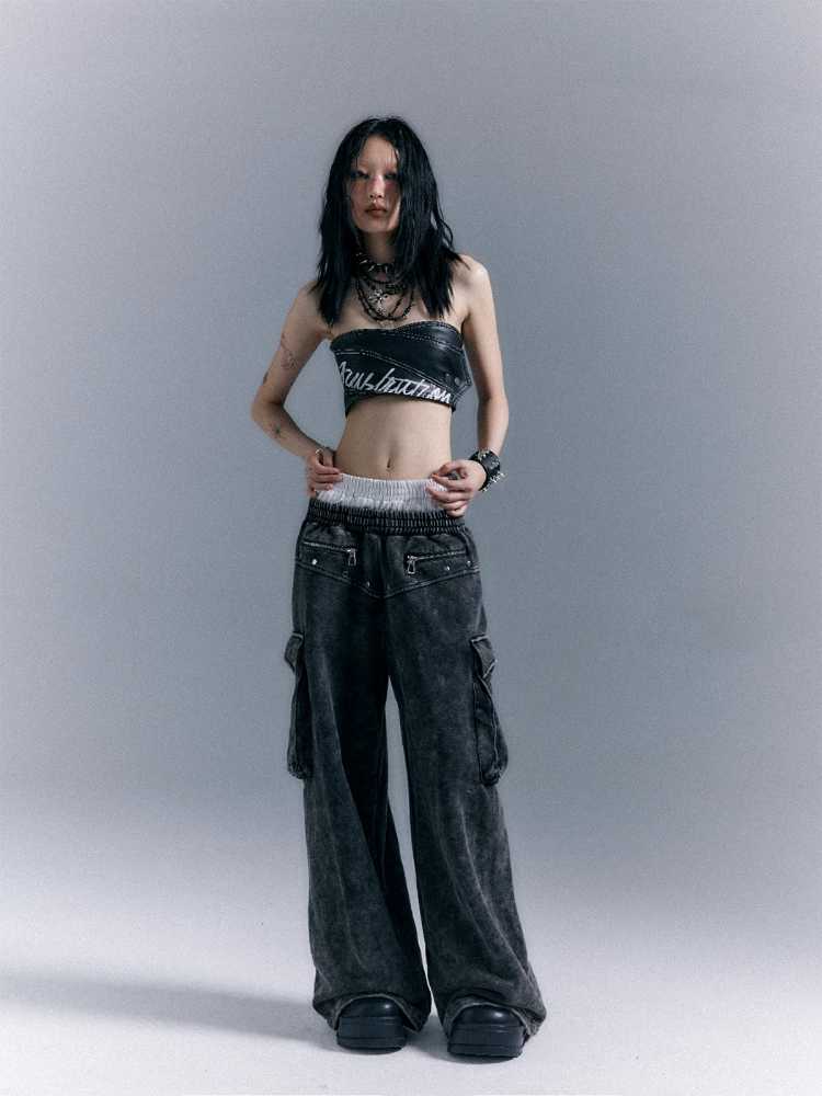 Double waist casual pants