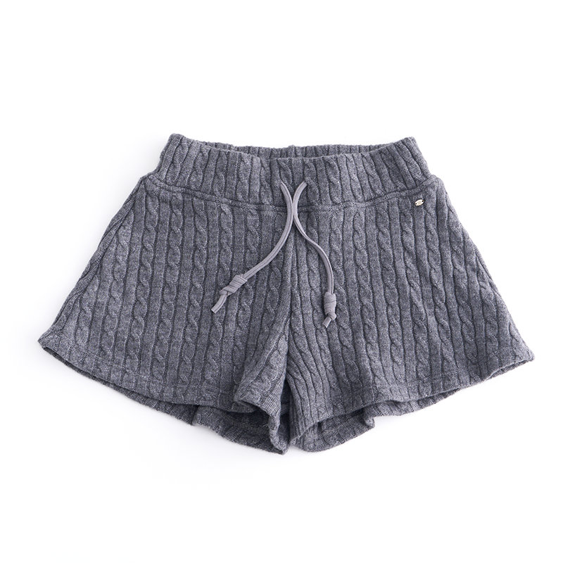 Knitted Twist Pattern Skirt Pants