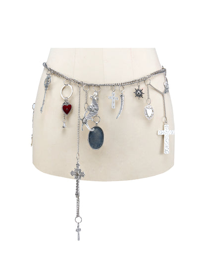 [Original] ENDO PER SE*Punk Waist Chain Heavy Crafts Decorative Styling Pendant Waist Chain