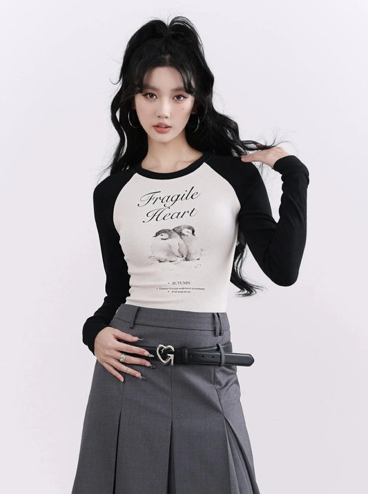 American vintage long-sleeved T-Shirt