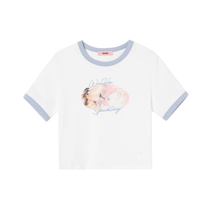 Cute Illustration Print Short Sleeve T-Shirt