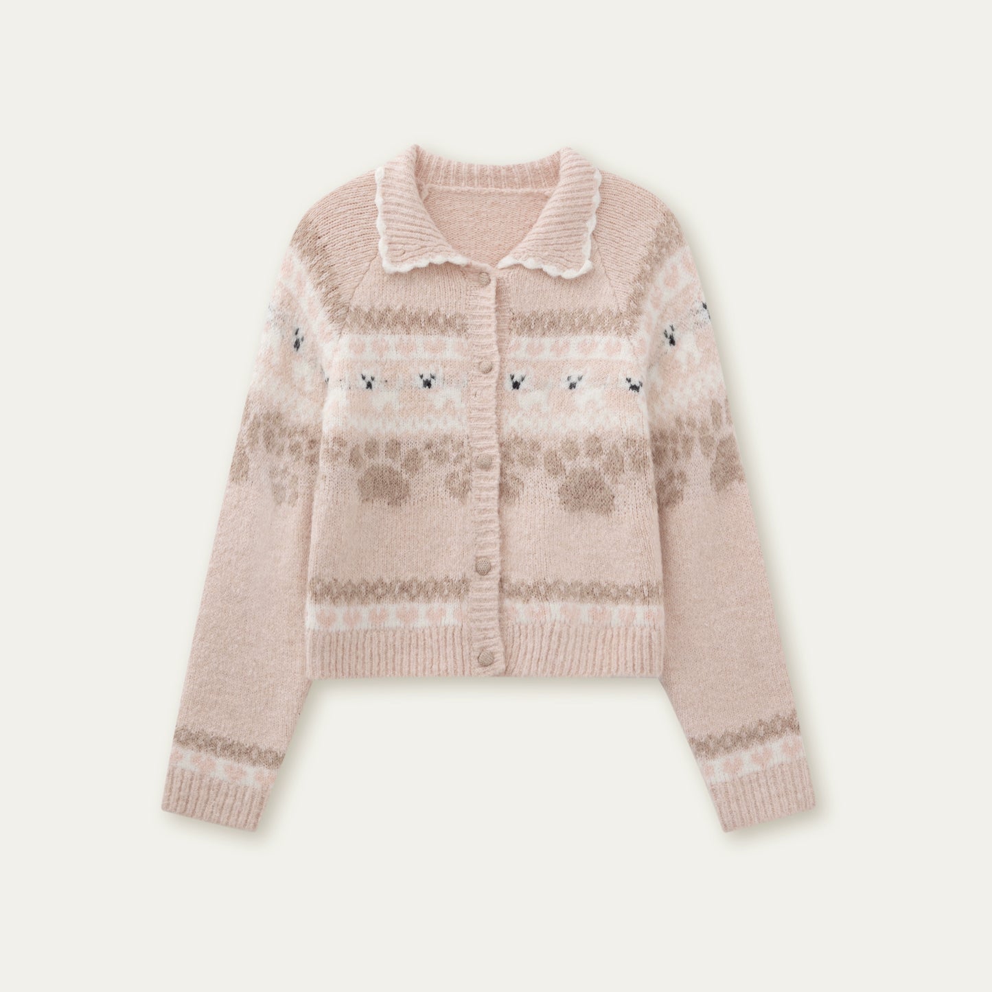 Vintage Preppy Style Knit Sweater Set-up