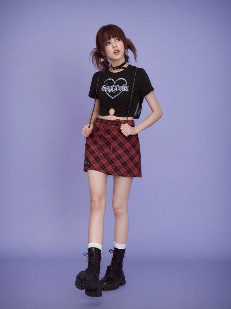 Punk plaid skirt