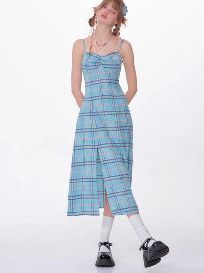 Plaid sleeveless dress