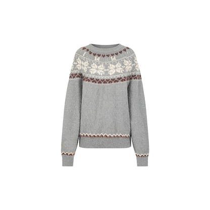 Fair Island Jacquard Knit Sweater Top