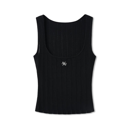 Hollow Knitted Slimming Camisole Top