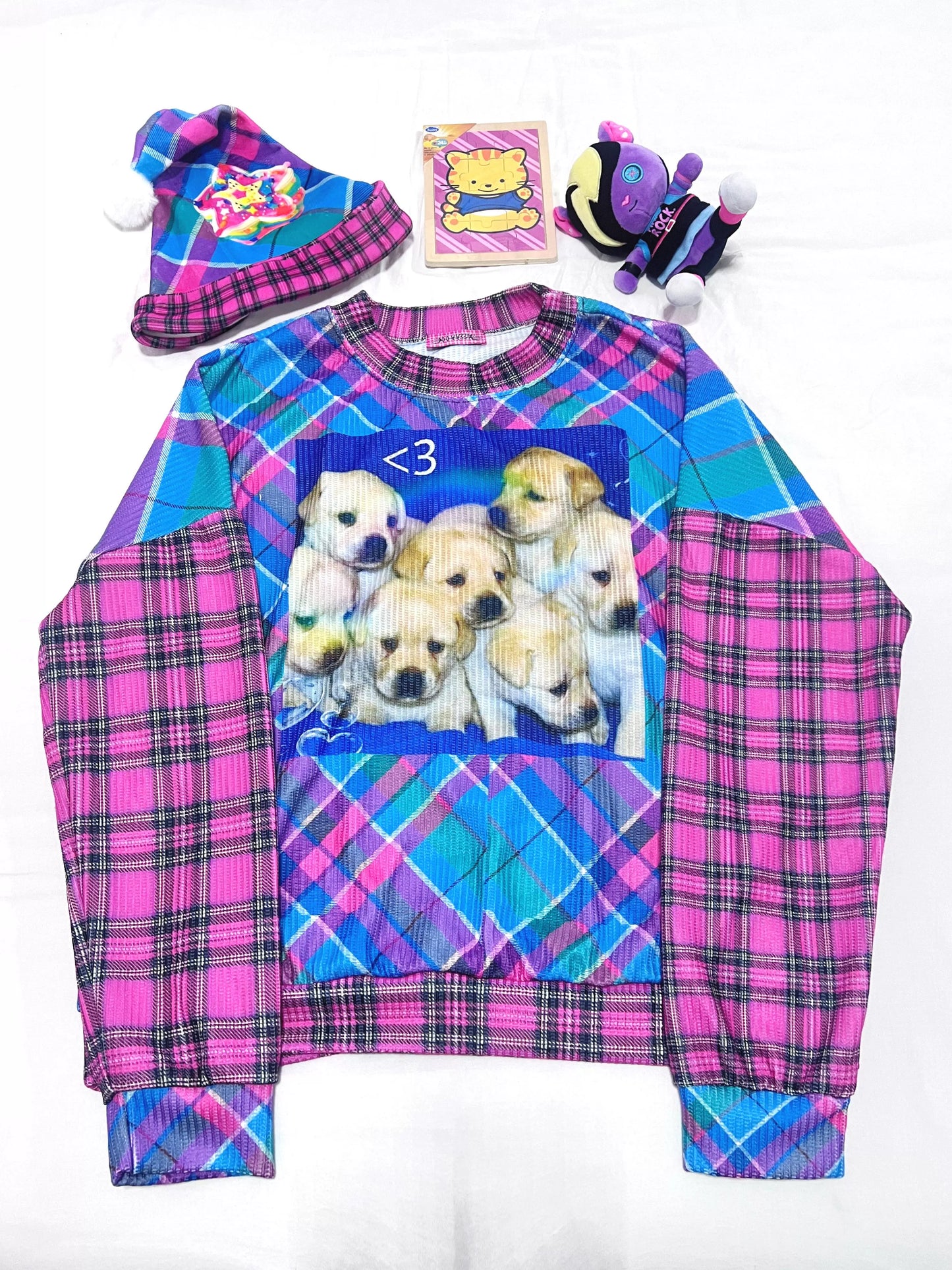 Pink Patchwork Sweatshirt