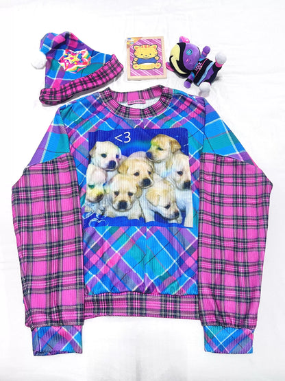 Pink Patchwork Sweatshirt