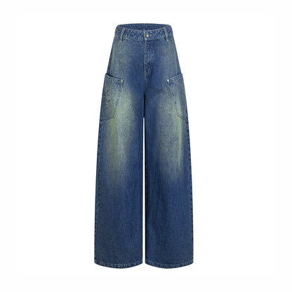 Rhinestone Retro Wide-Leg Jeans