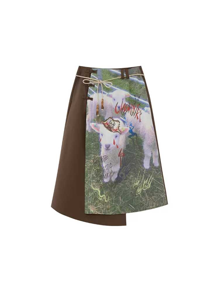 Design retro A-line skirt