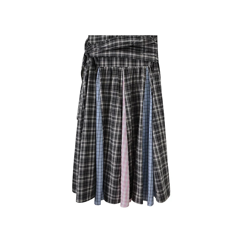 Retro Plaid A-Line Skirt