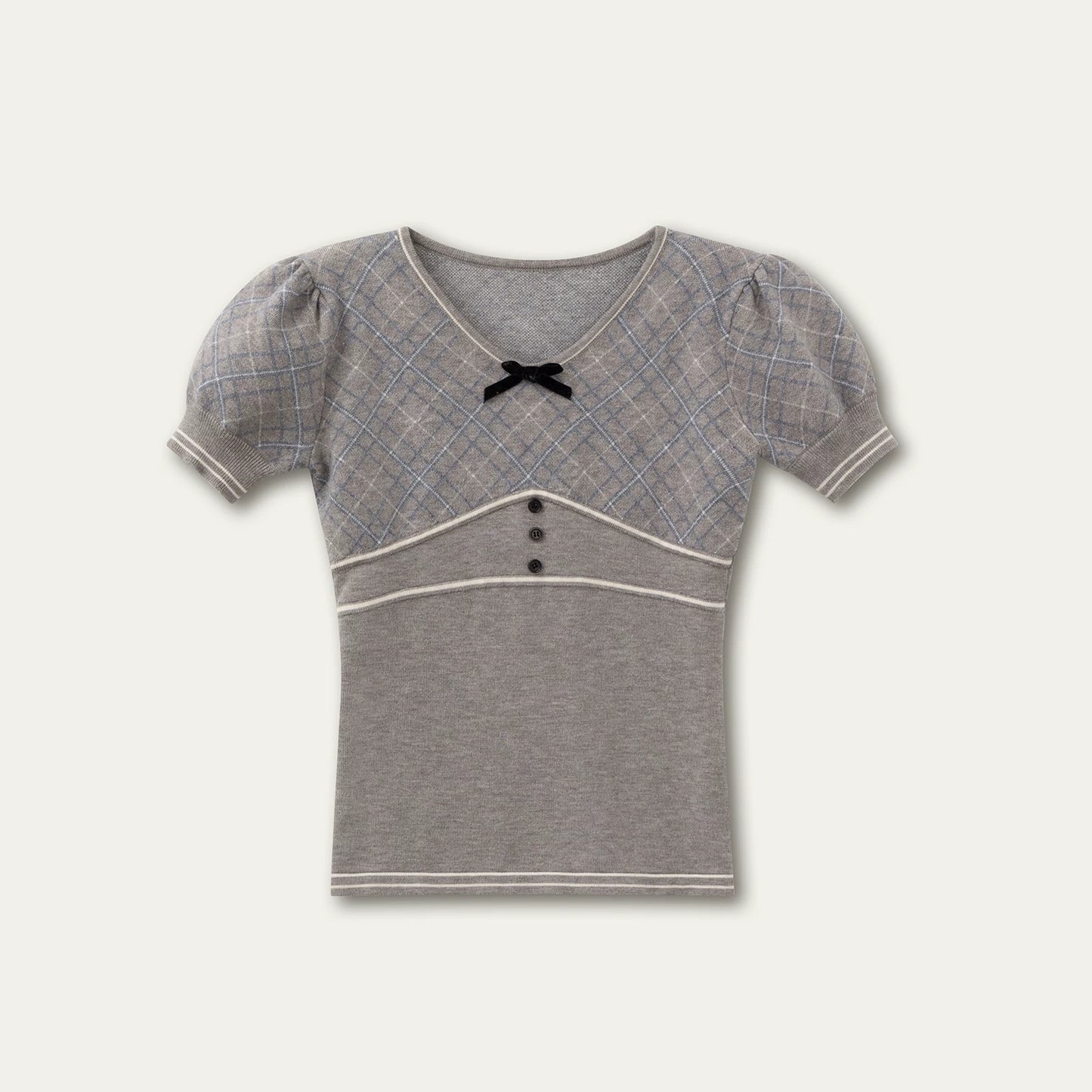 Retro-Muster-Strickoberteil