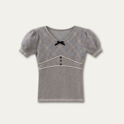 Retro-Muster-Strickoberteil