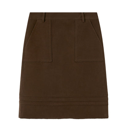 Winter Straight Leather Skirt