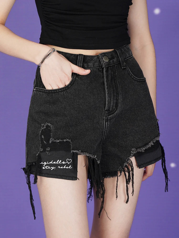 Denim shorts pants