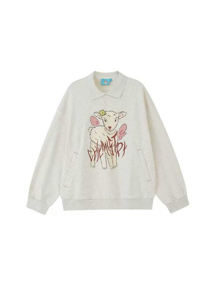 Printed loose sweatshirt