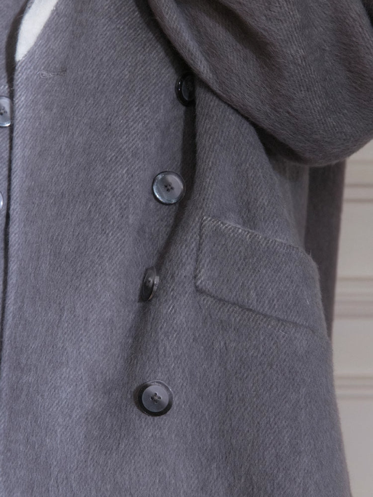 Double breasted wool coat