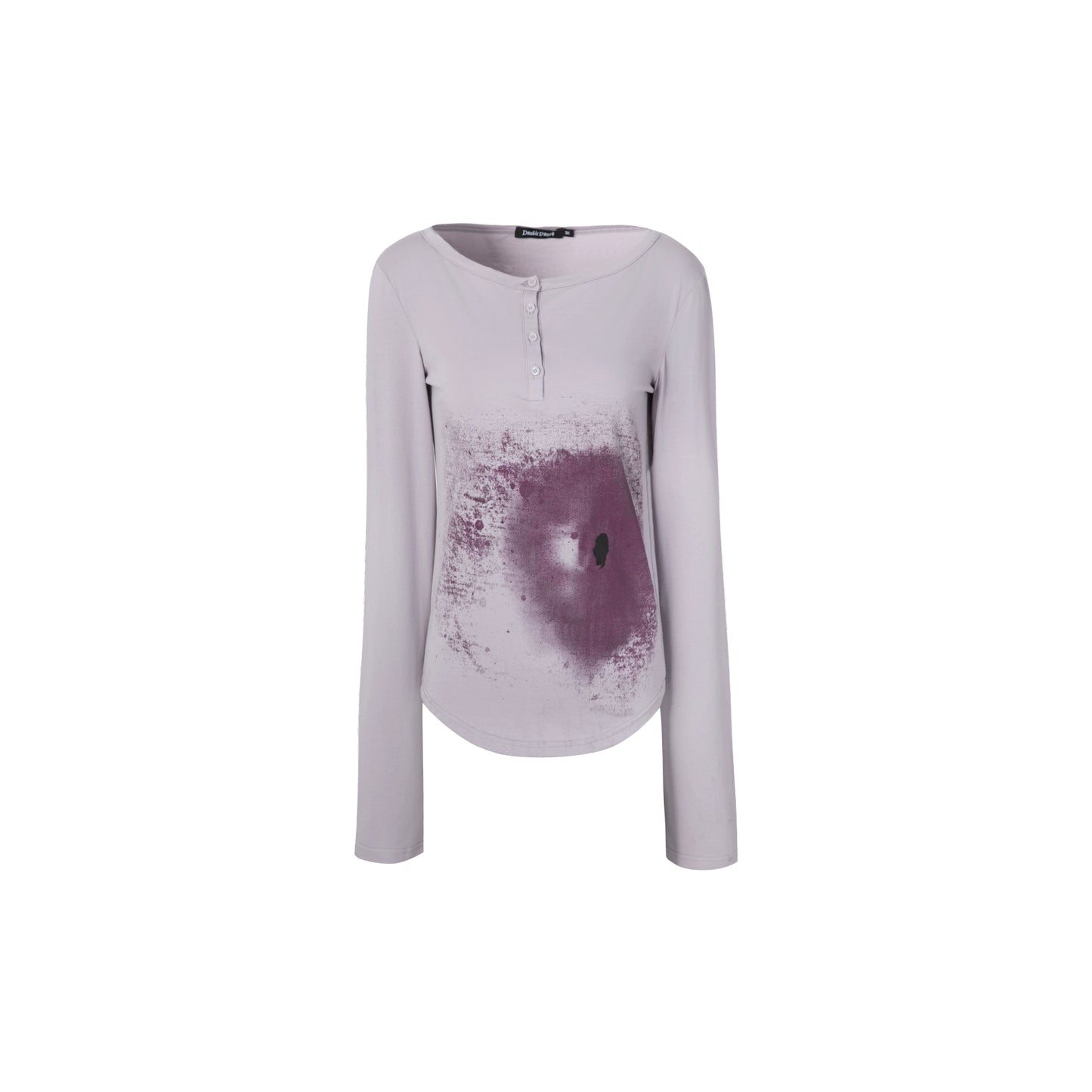 Slim Fit Abstract Long Sleeve T-Shirt