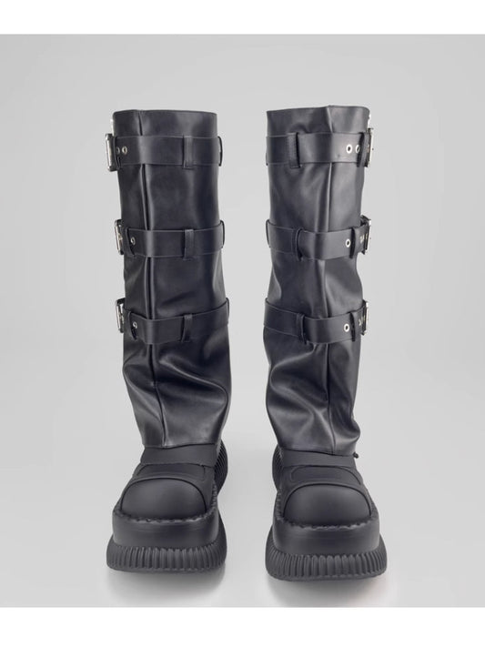 Original schwarze Motorradstiefel 