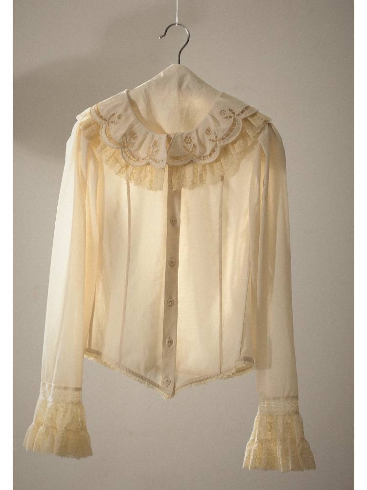 Thin embroidered shirt