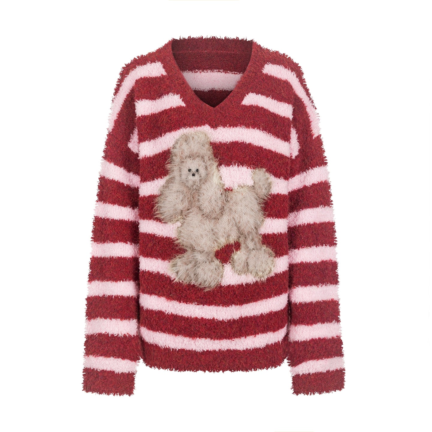 Sweet Striped V-Neck Sweater