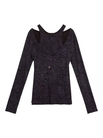 Vintage Acetate Knitted Top