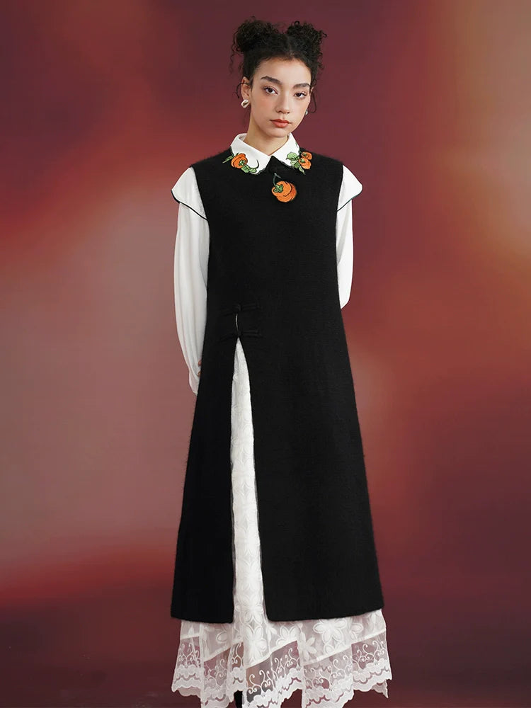 Chinese embroidery vest dress