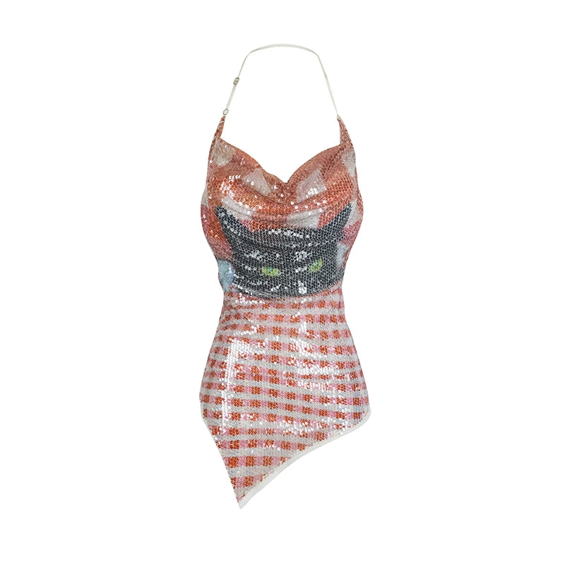 Summer Sparkling Floral Cami Top