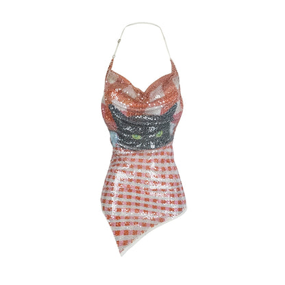 Summer Sparkling Floral Cami Top