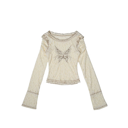 original embroidered long-sleeved top