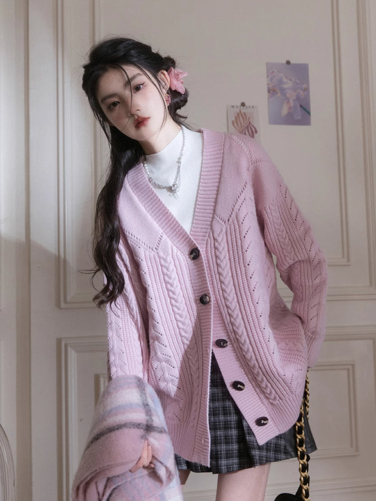 Mid length sweater jacket