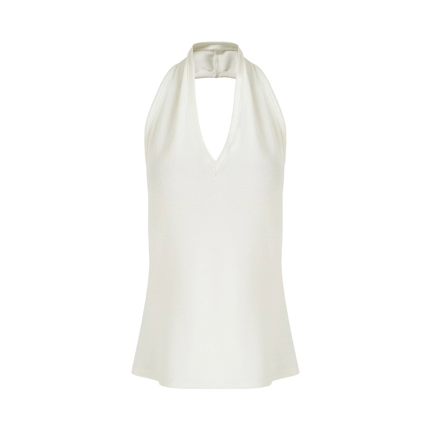 White Halter Backless Top Set-Up