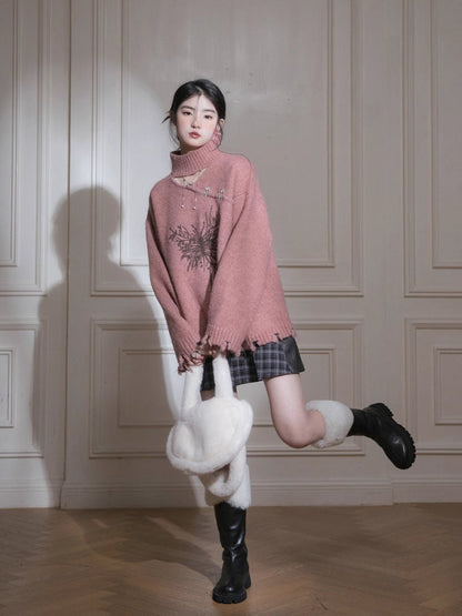 Chinese style wool sweater