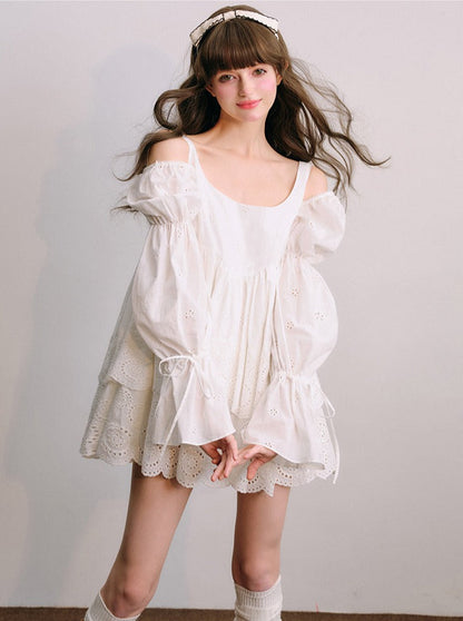 White Long Sleeve Dress