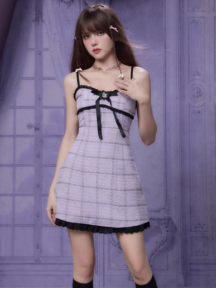 Slim suspender dress