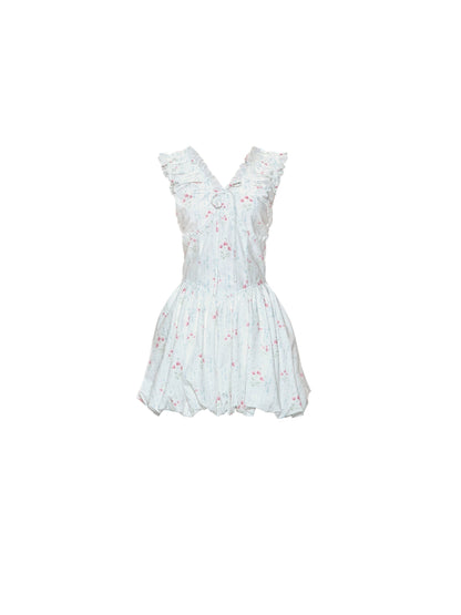 Blue Floral Resort Dress