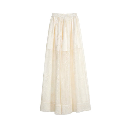 Off-White Romantic Hollow-Out Pants