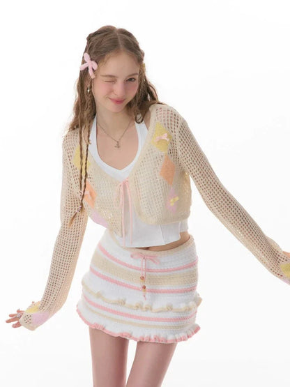 Thin sunscreen knit cardigan