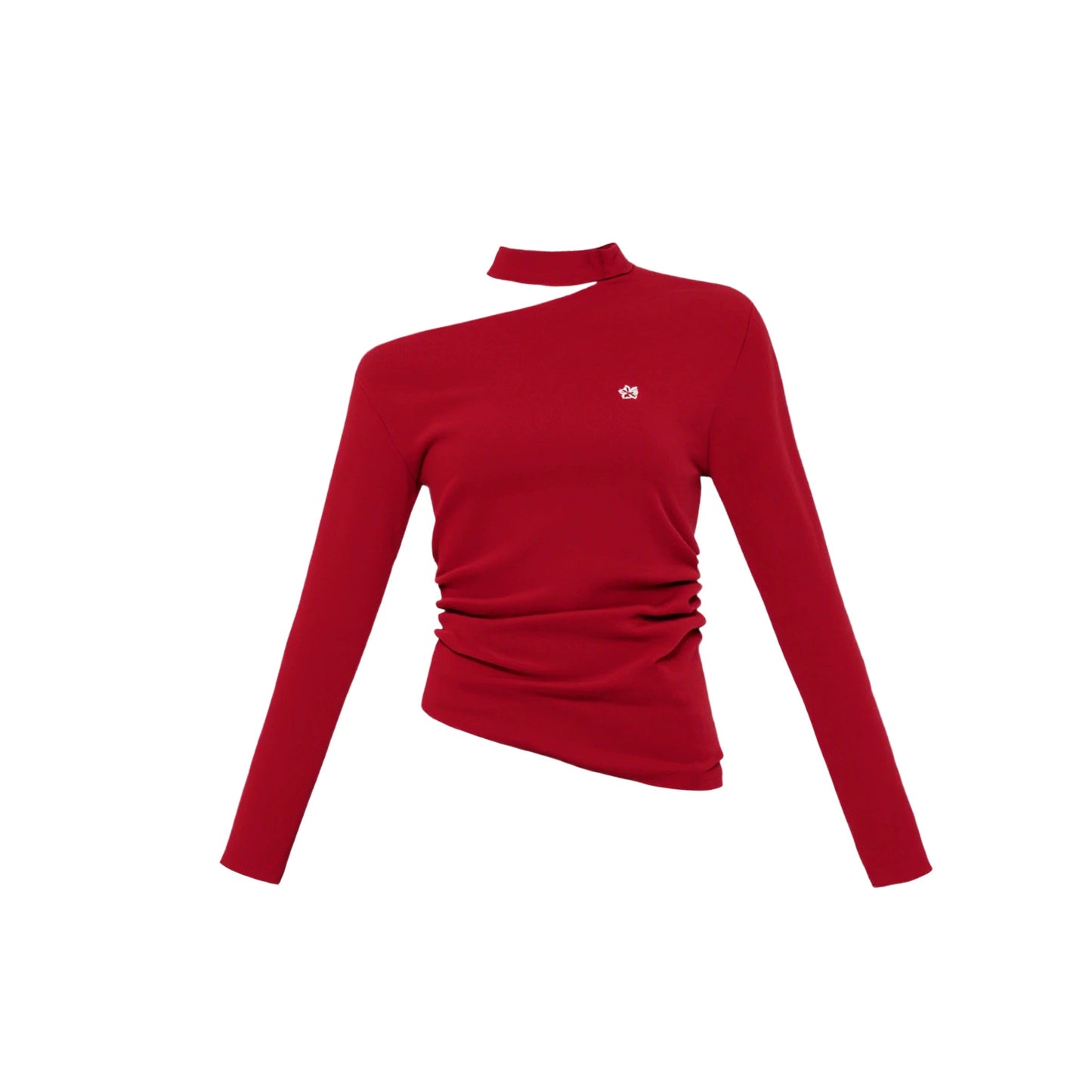 Red Off-Shoulder Knit Top