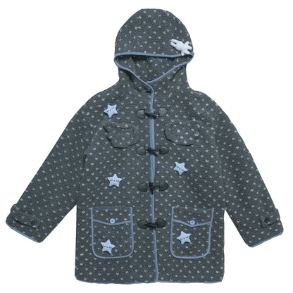 Polka Dot Grey Hooded Jacket