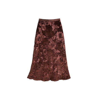 Castle Vine Velvet Skirt