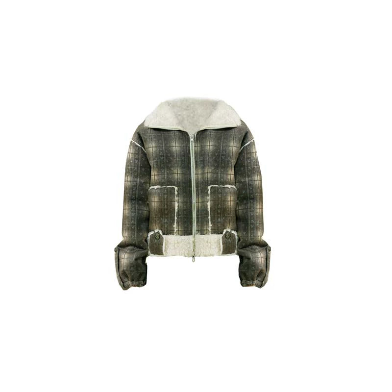 Burgundy Plaid Reversible Jacket