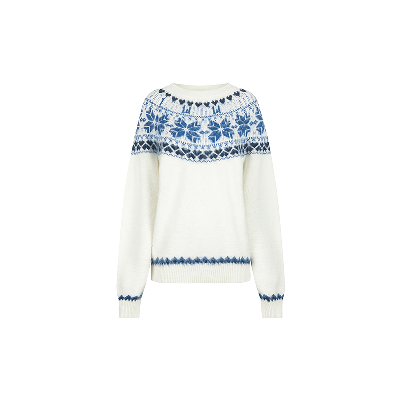 Fair Island Jacquard Knit Sweater Top