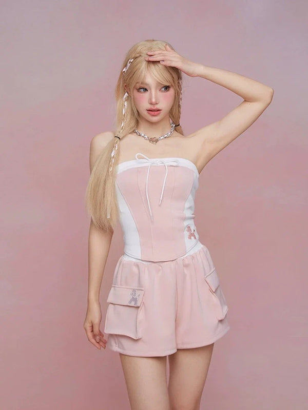 Sexy tube top and shorts