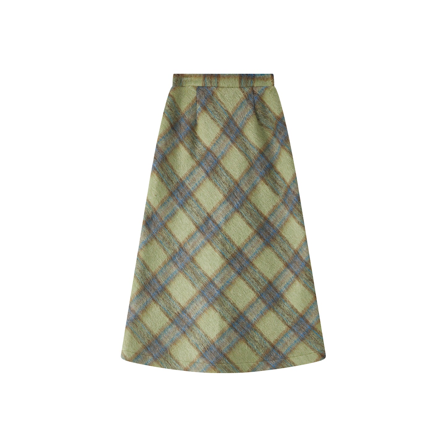 Retro A-Line Plaid Skirt