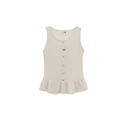 Shards Sequin Ruffled Top