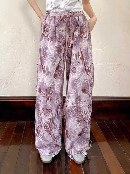 Casual loose printed pants